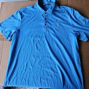 Travis‎ Matthew Shirt Mens Extra Large Blue Performance Golf Polo